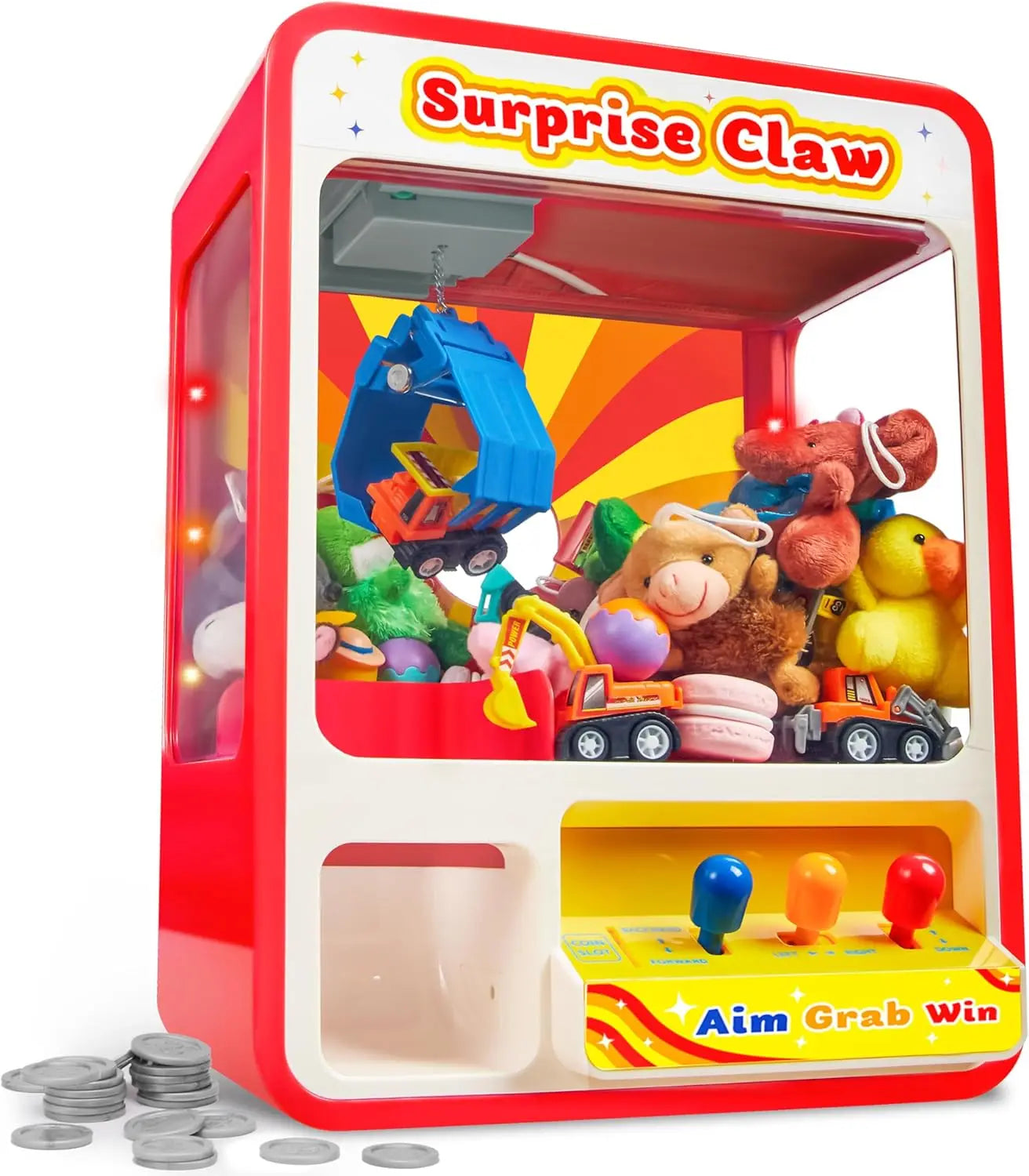 JOYFY Claw Machine Arcade Toy Kid Dispenser Toys Mini Vending Machine for Kids Perfect Christmas Birthday Big Gifts