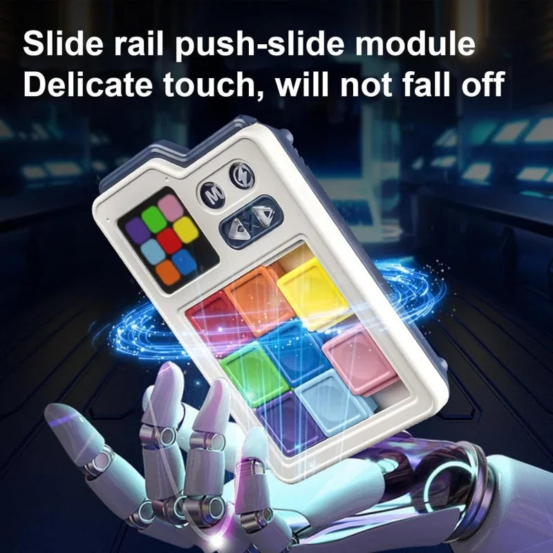 Training Puzzle Three Play Modes Levels Easy to Operate Pocket Electronic Slide Block Game Brain Logical Thinking Challenge Toys