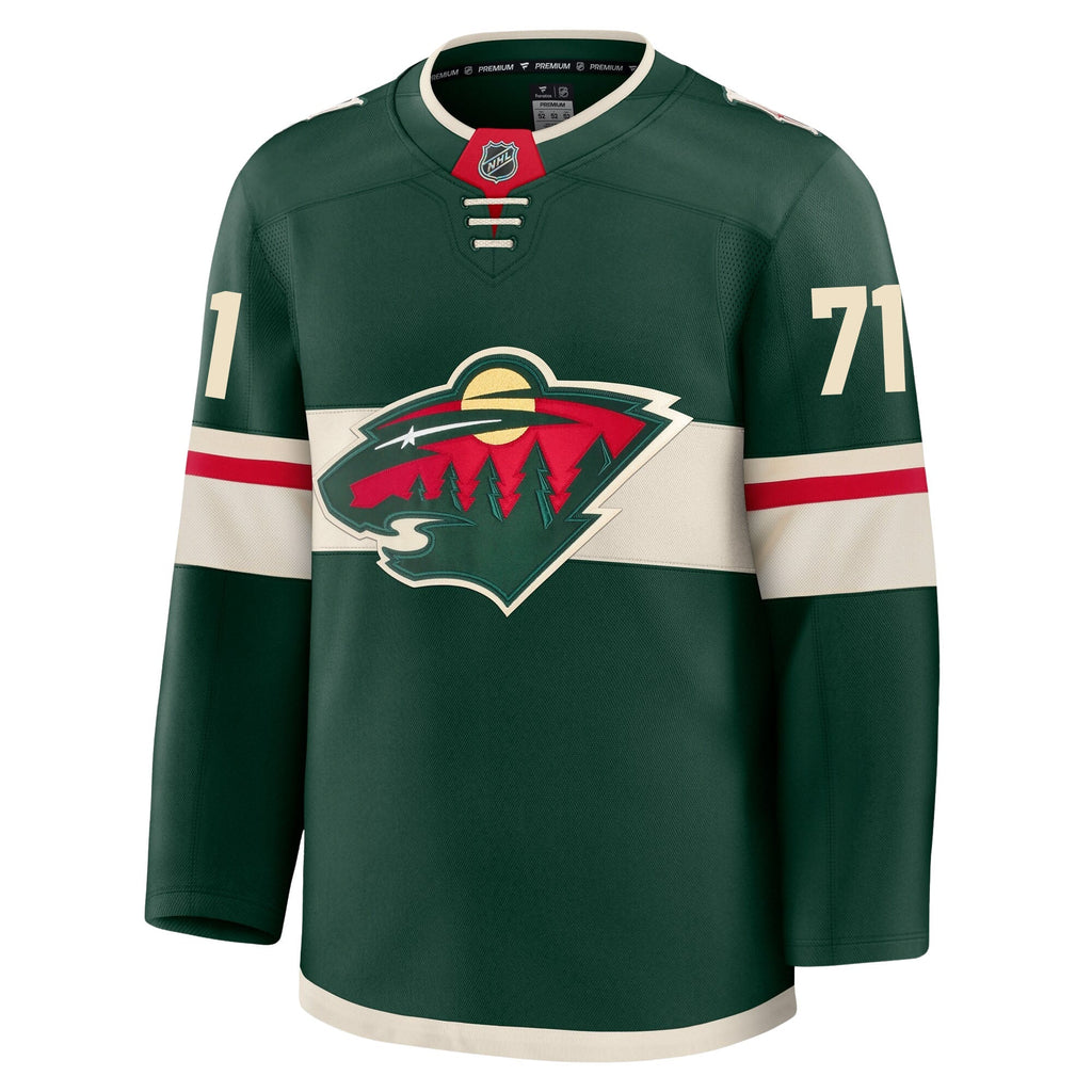 Carson Lambos Minnesota Wild Fanatics Premium Home Jersey